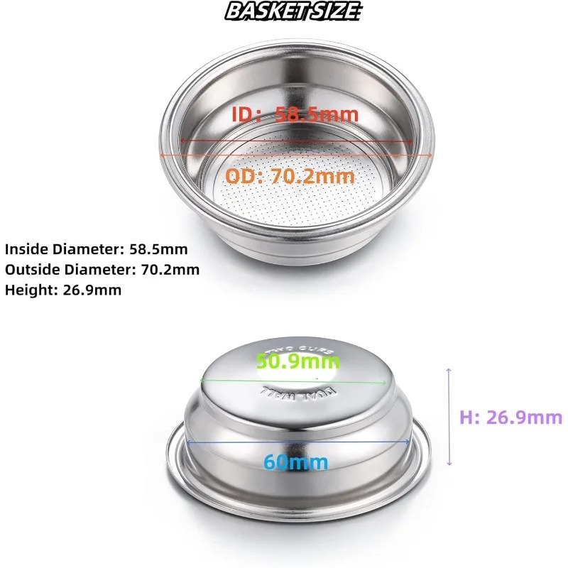 High Quality 2pcs 58mm Dual Wa - Quality Coffee Equipment review and price