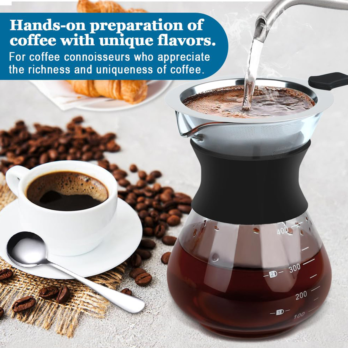Leeseph Glass Pour Over Coffee - Coffee Equipment Pour Over review and price