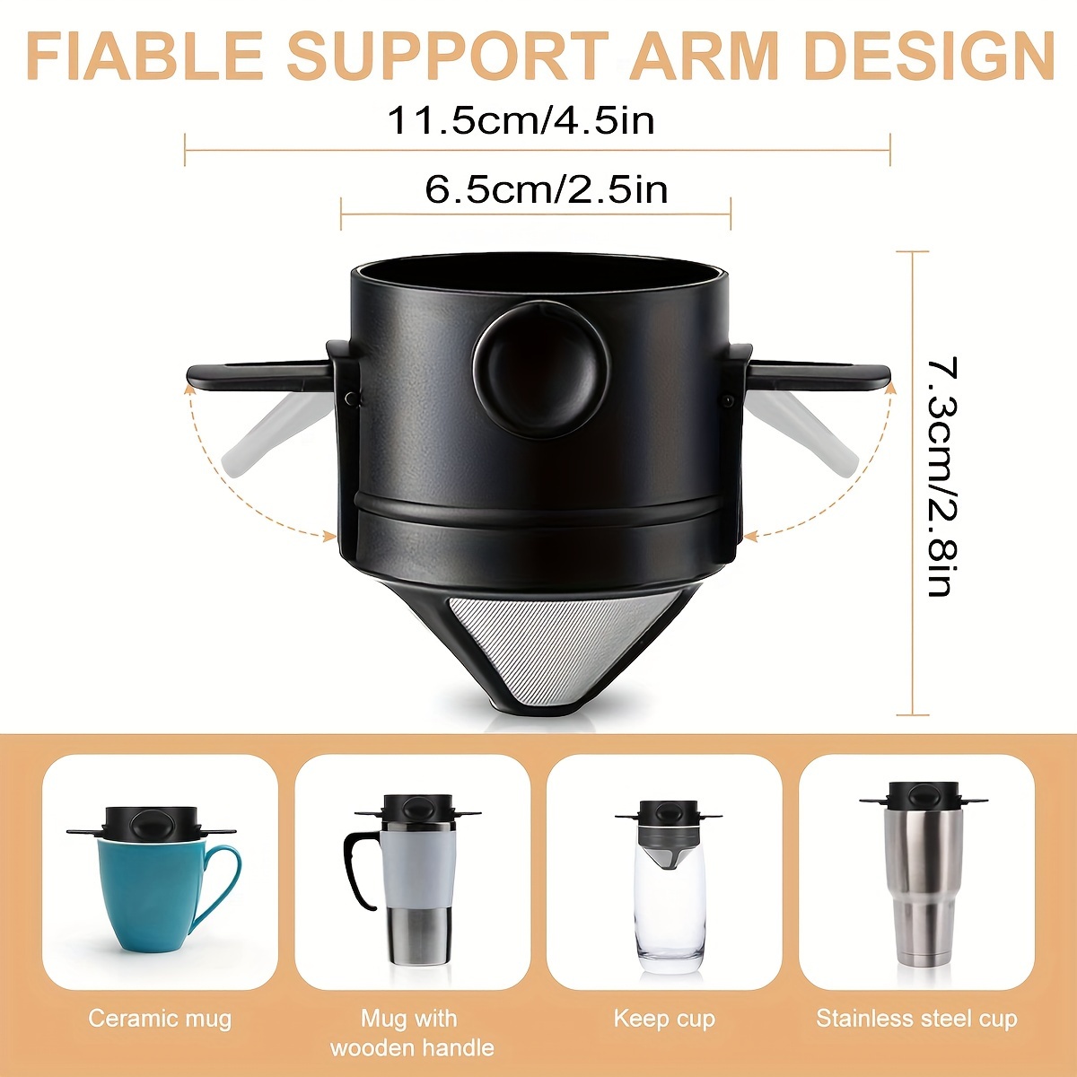 Coffee Filter Cup Portable Reu - Coffee Equipment Pour Over review and price